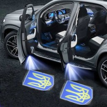 Проектор подсветки дверей Герб Украины светодиодная подсветка 2шт