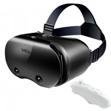 Очки шлем виртуальной реальности VRG Pro X7 для телефонов с экраном от 5″-7″ + пульт ДУ черные