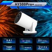 Смарт Проектор HY300 PRO+ 4K Android 14 HD BT5.4 Dual Wi-Fi6 портативний широкоформатний домашній кінотеатр