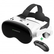 VR LUX PRO Окуляри віртуальної реальності VR SHINECON G18EB Bluetooth для смартфонів 4.7-6.7" + геймпад контроллер Mocute 052