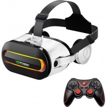 VR Окуляри віртуальної реальності для смартфонів VR Park White з джостиком Terios T3 Black