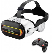 VR Окуляри віртуальної реальності для смартфонів VR Park White з геймпадом Mocute 053
